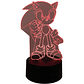 Lampara 3D Sonic 7 colores - Miniatura 3