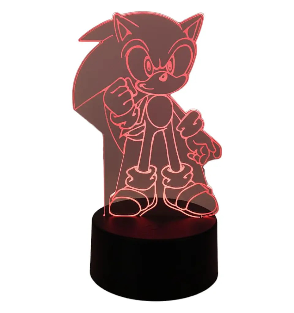 Lampara 3D Sonic 7 colores 3