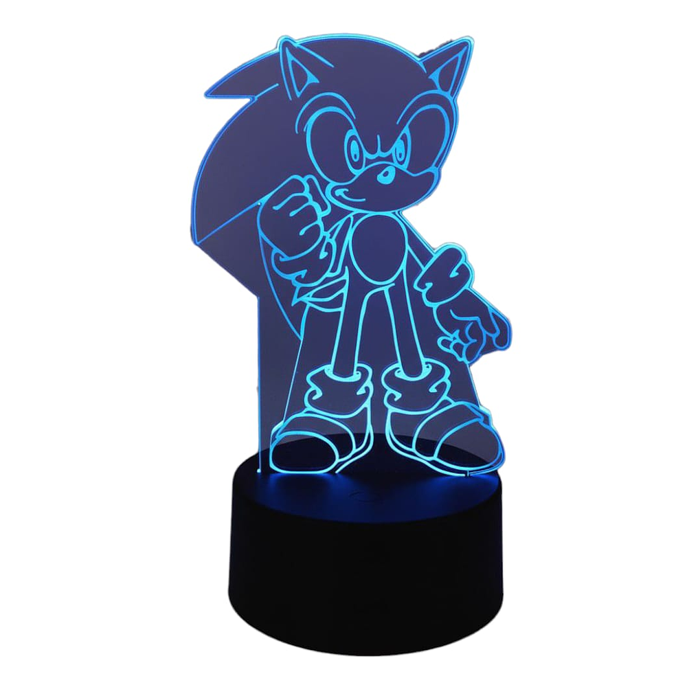 Lampara 3D Sonic 7 colores