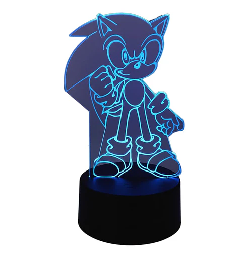 Lampara 3D Sonic 7 colores