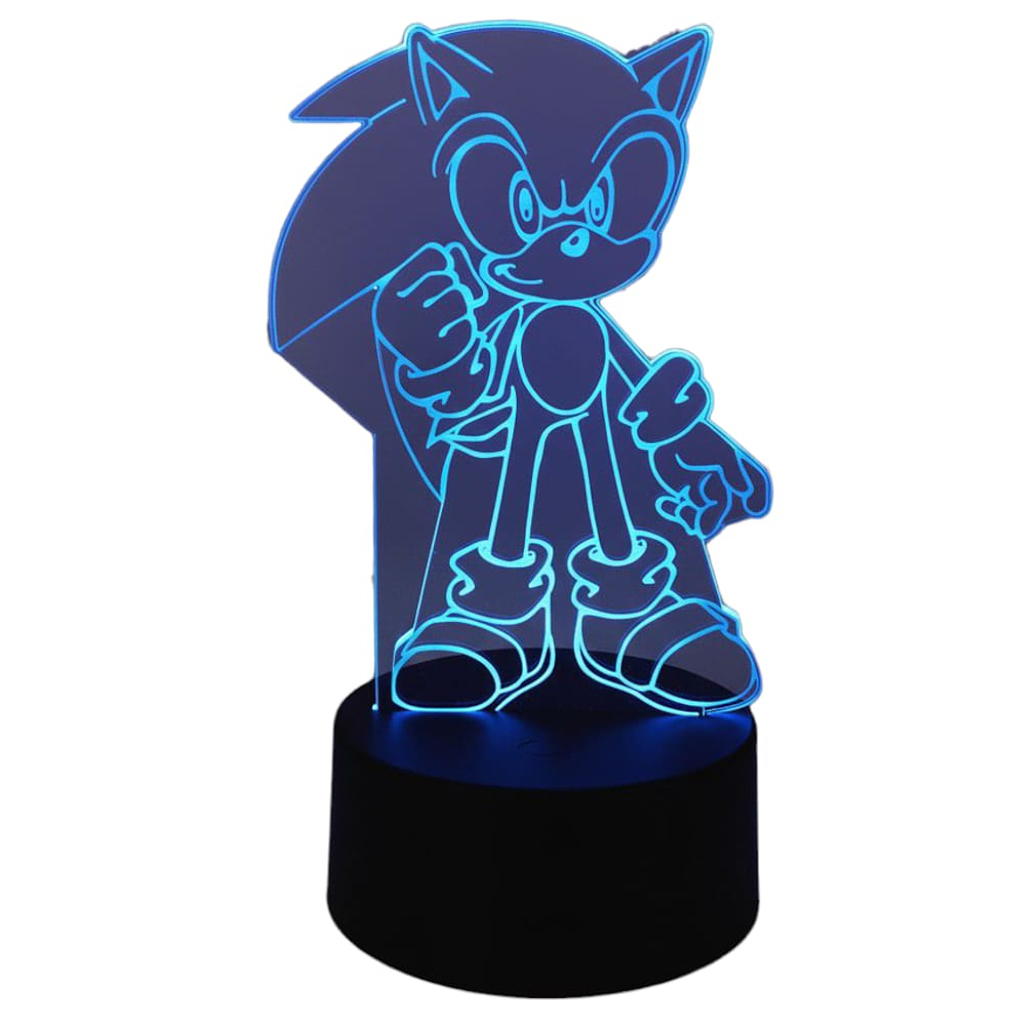 Lampara 3D Sonic 7 colores 1