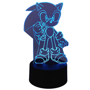 Lampara 3D Sonic 7 colores