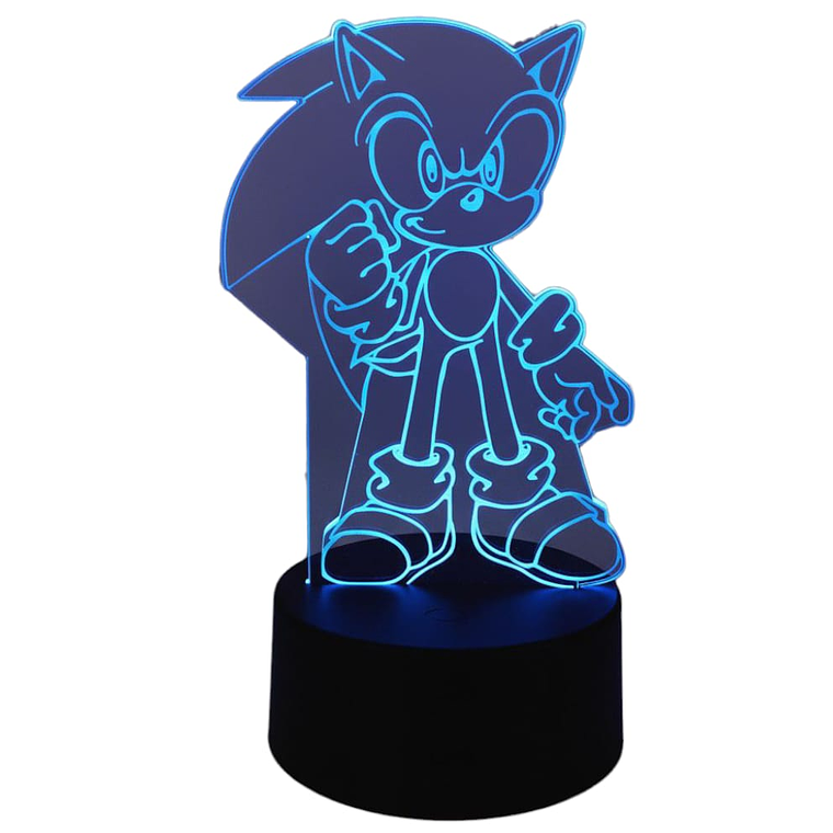 Lampara 3D Sonic 7 colores 1