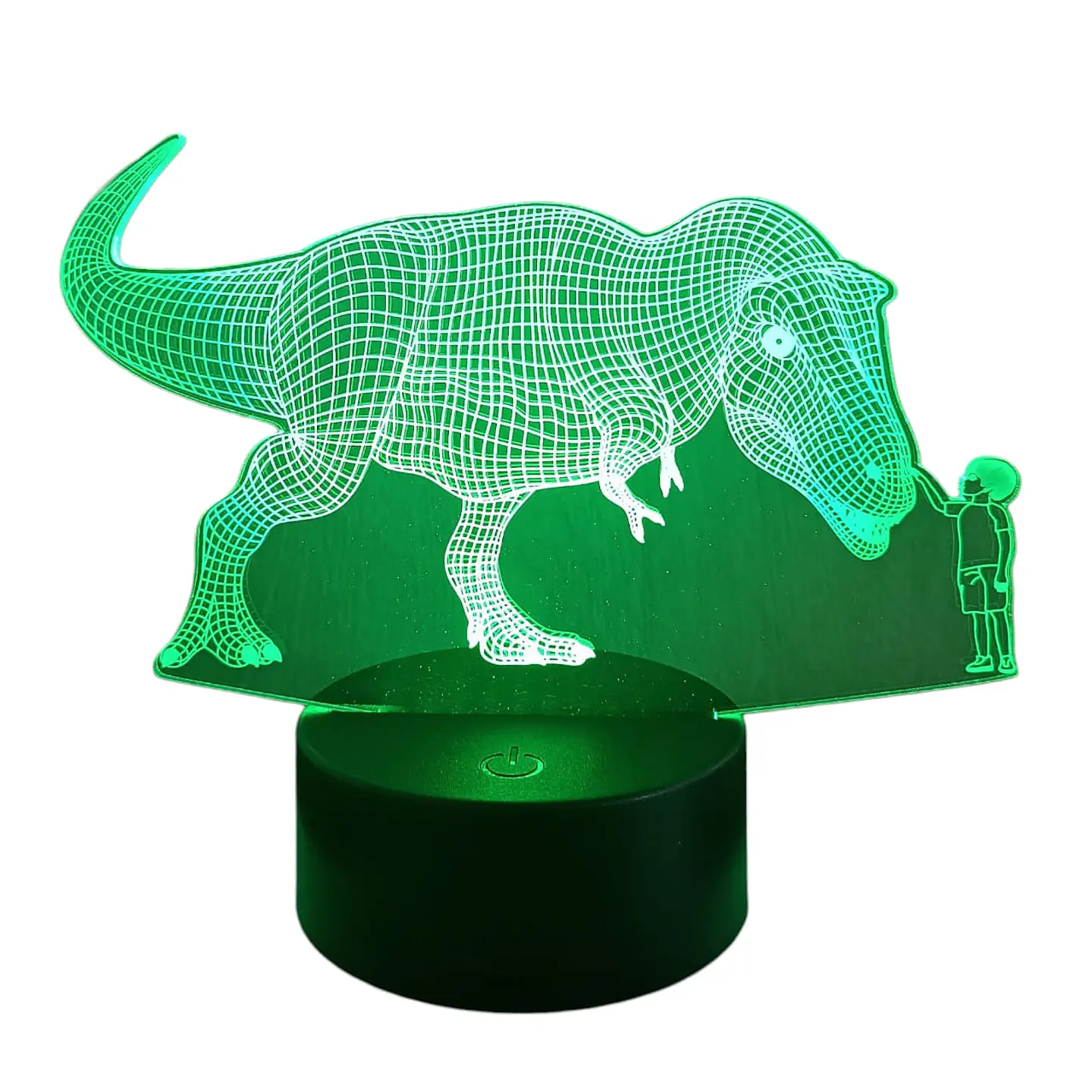 Lampara 3D Dino Niño de 7 colores 2