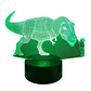 Lampara 3D Dino Niño de 7 colores - Miniatura 2
