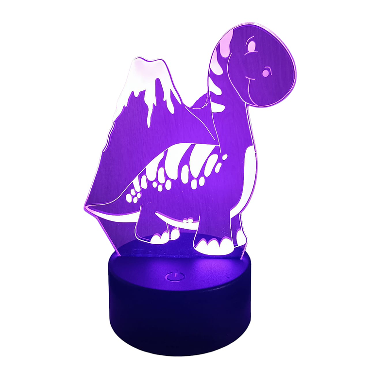 Lampara 3D Dino Volcán de 7 colores 2