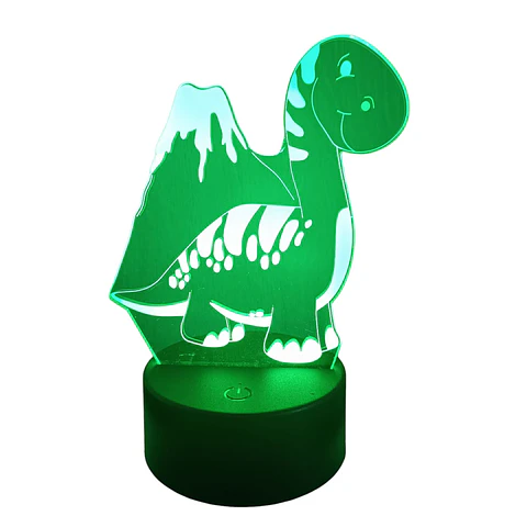 Lampara 3D Dino Volcán de 7 colores