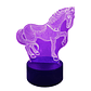Lampara 3D Corcel de 7 colores - Miniatura 3