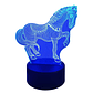 Lampara 3D Corcel de 7 colores - Miniatura 2