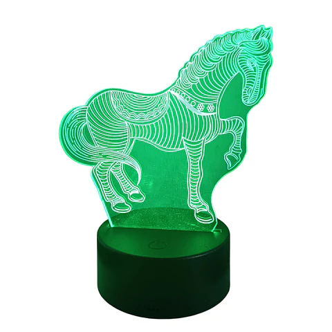 Lampara 3D Corcel de 7 colores