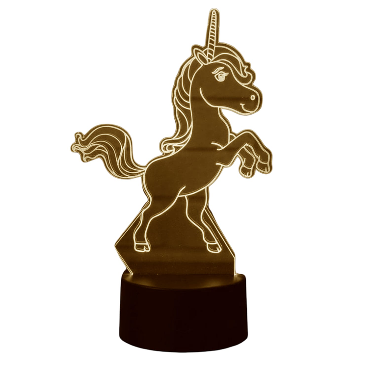 Lampara 3D Unicornio de Pie de 7 colores 3