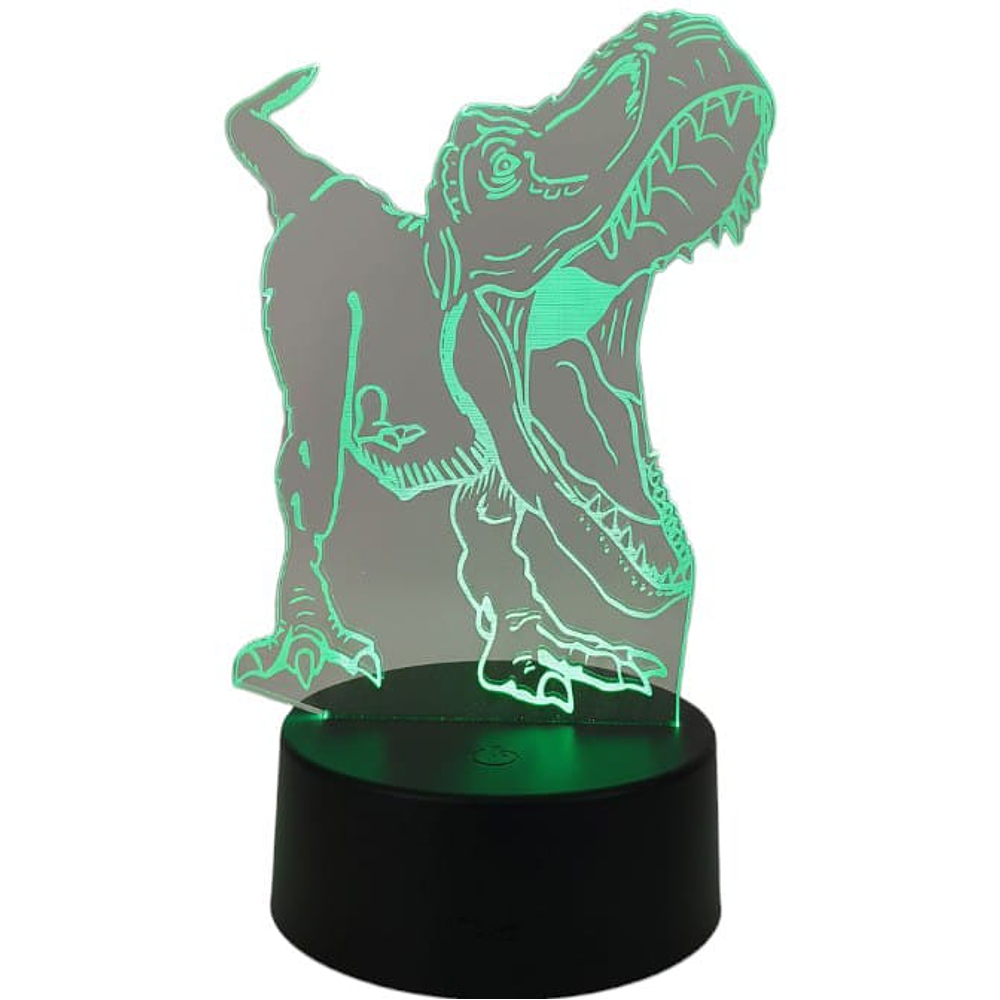 Lampara 3D Dino Boca Grande de 7 colores