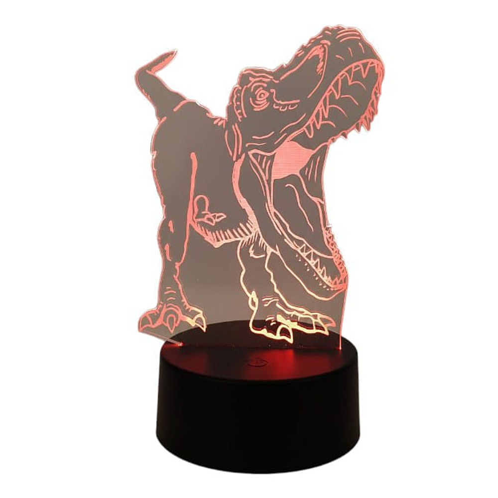 Lampara 3D Dino Boca Grande de 7 colores