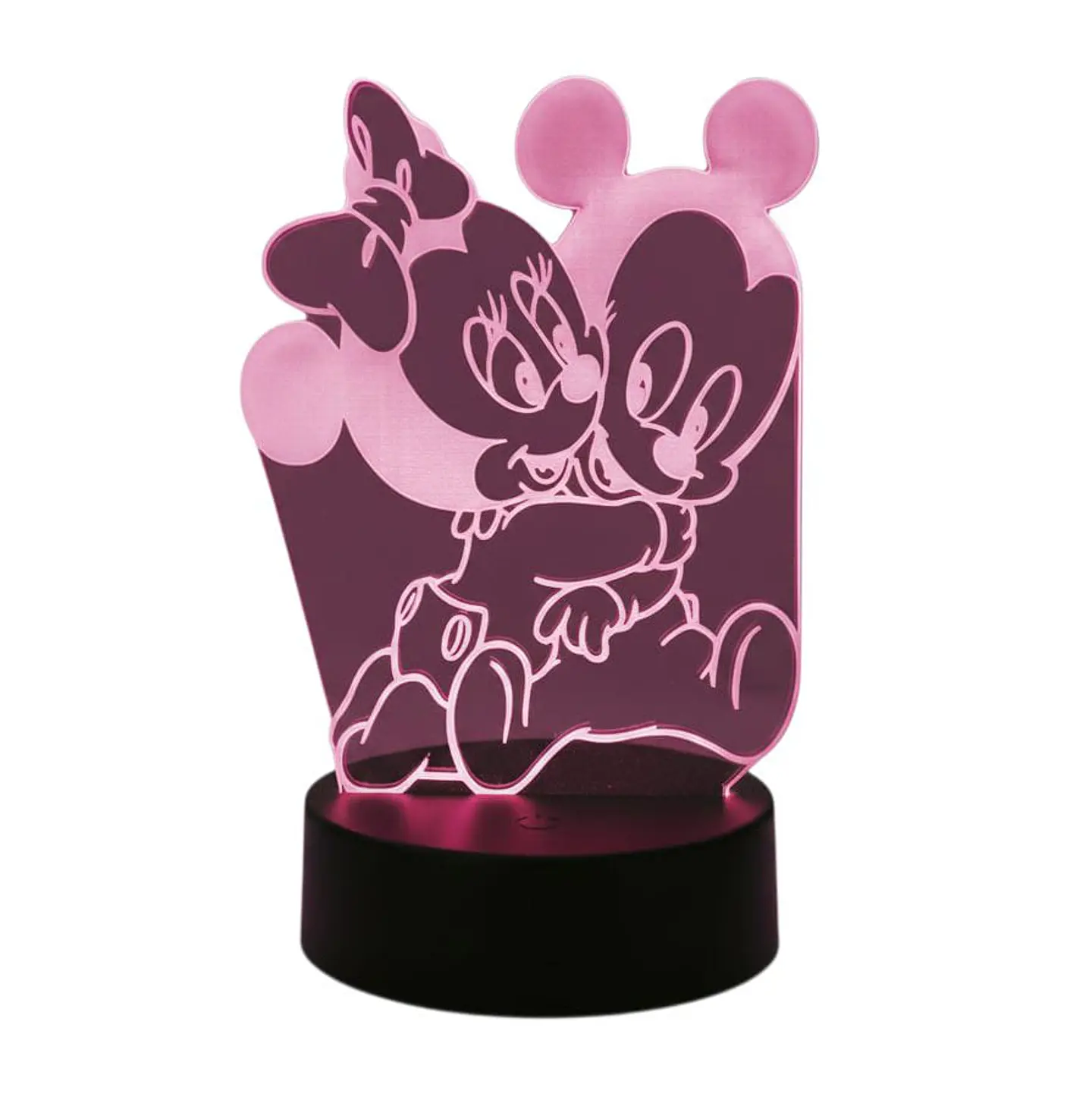 Lampara 3D Minnie y Mickey 7 colores 2