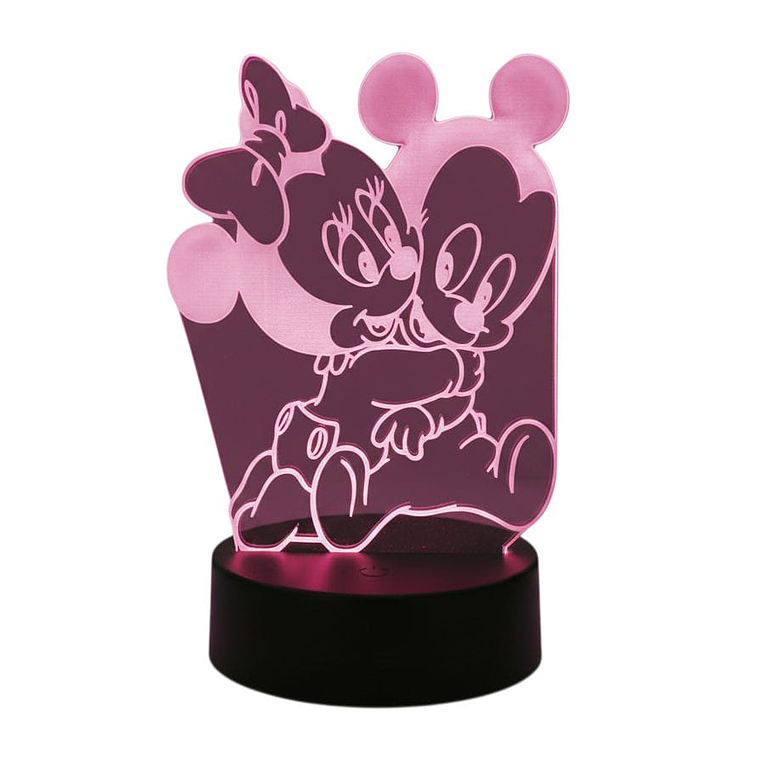 Lampara 3D Minnie y Mickey 7 colores 2