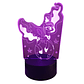 Lampara 3D Unicornio en el mundo de 7 colores - Miniatura 1