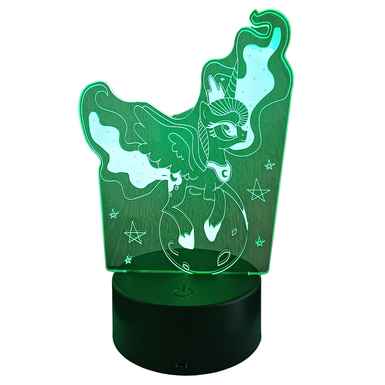 Lampara 3D Unicornio en el mundo de 7 colores 7