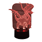 Lampara 3D Dragon de 7 colores - Miniatura 3