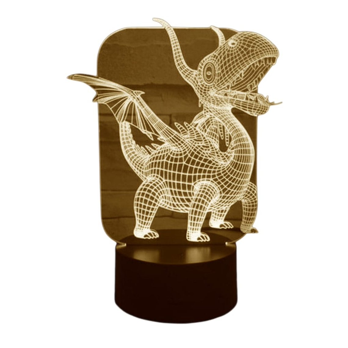 Lampara 3D Dragon de 7 colores 1