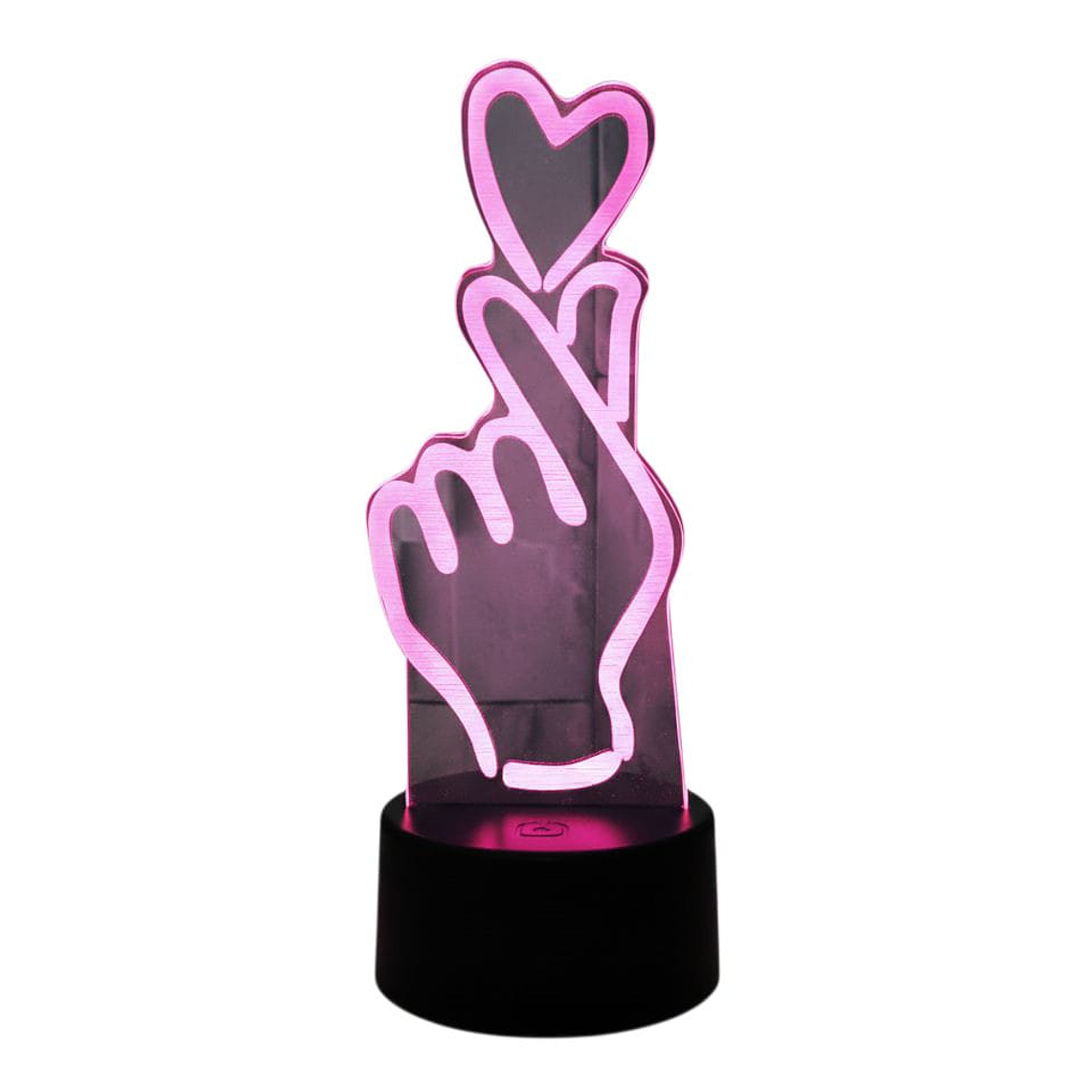 Lampara 3D Mano Corazón de 7 colores 1