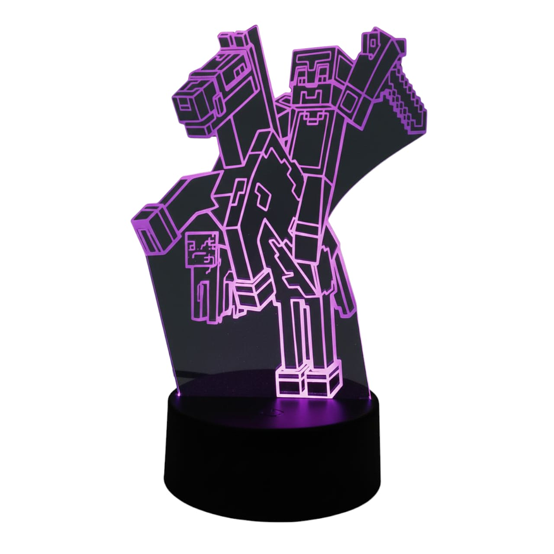 Lampara 3D Minecraft 7 colores 3