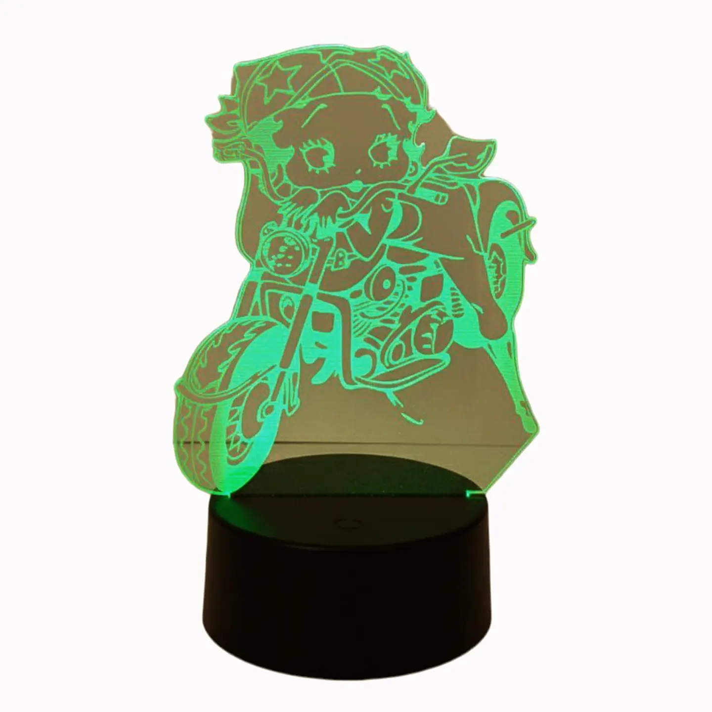 Lampara ilusión 3D Betty Boop de 7 colores 1