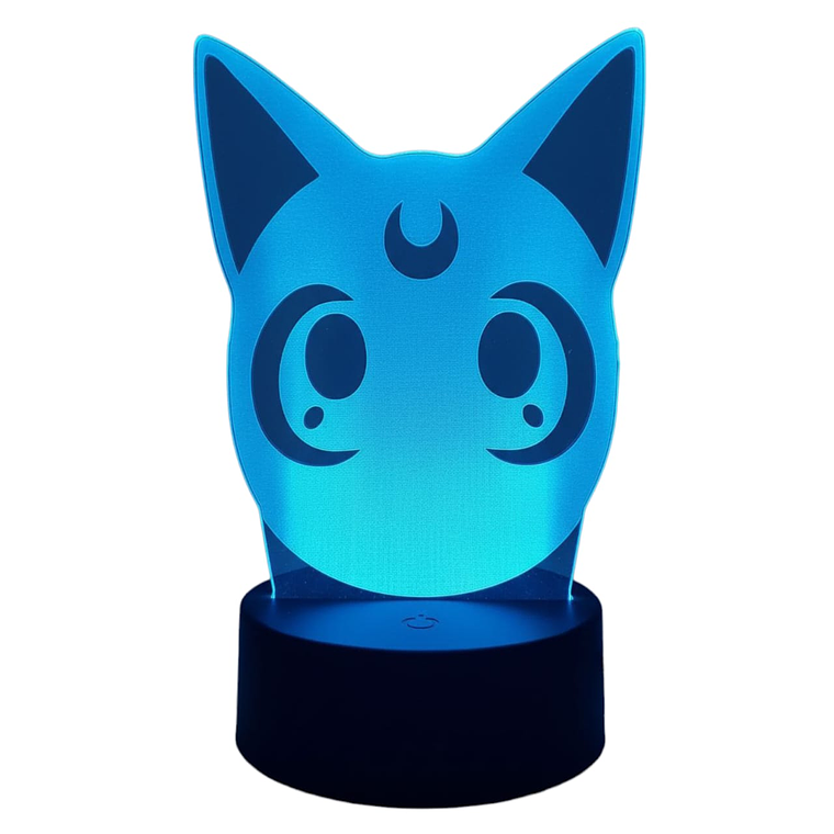 Lampara 3D Gato Luna Sailor Moon 7 colores 1
