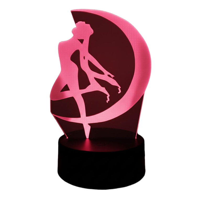 Lampara 3D Sailor Moon 7 colores 3