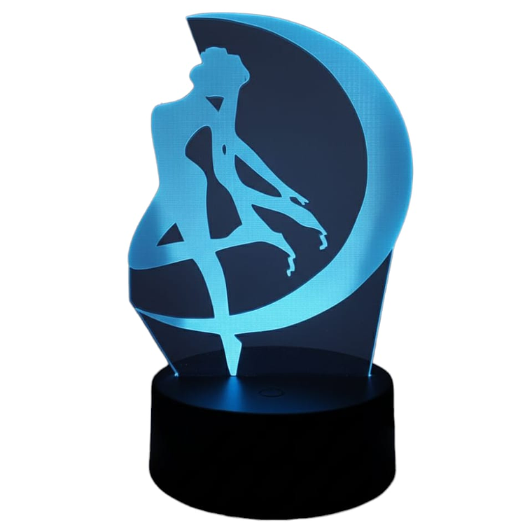 Lampara 3D Sailor Moon 7 colores 2