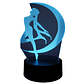 Lampara 3D Sailor Moon 7 colores - Miniatura 2