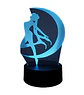 Lampara 3D Sailor Moon 7 colores - Miniatura 2