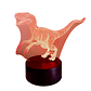 Lampara 3D Dino Velociraptor de 7 colores - Miniatura 2
