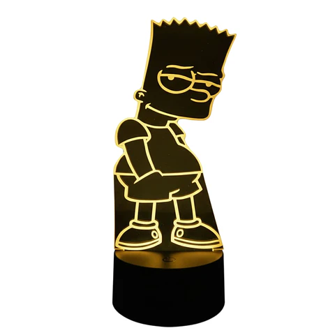 Lampara 3D Bart 7 colores