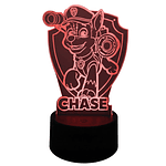 Lampara 3D Chase 7 colores