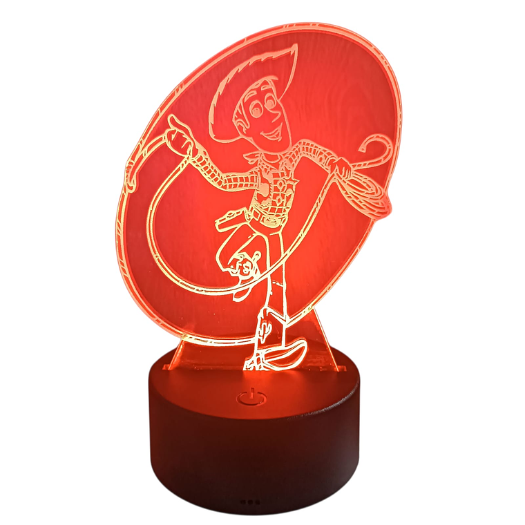 Lampara 3D Woody 7 colores 3