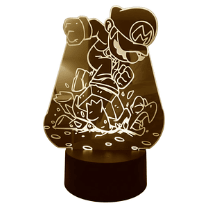 Lampara 3D Mario Tortuga 7 colores