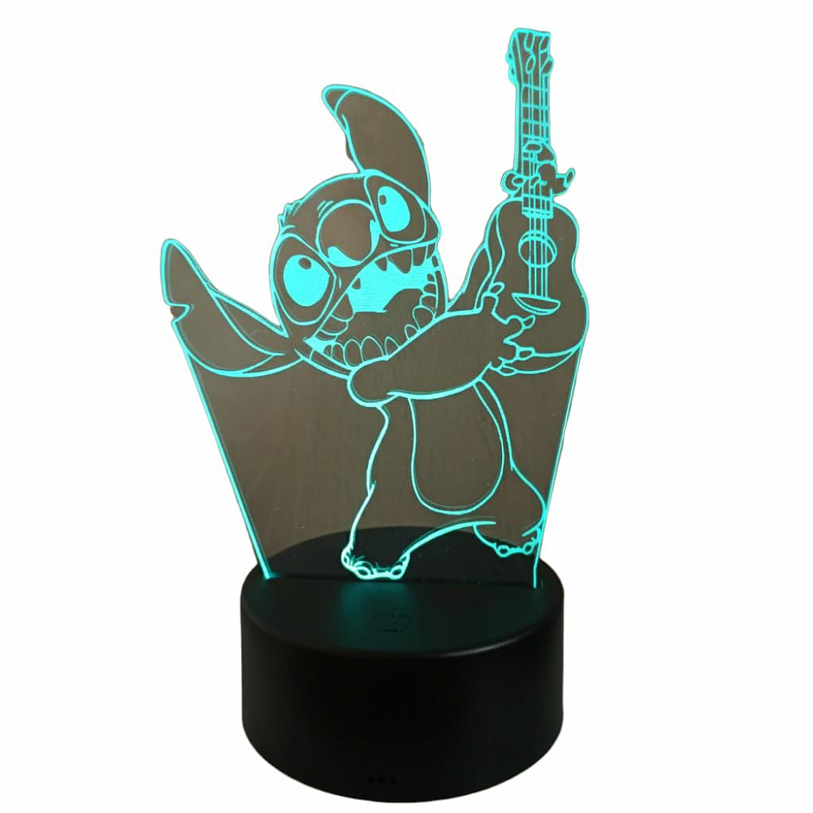 Lampara 3D Stich ukelele 7 colores 1