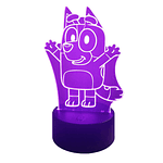 Lampara 3D Bluey 7 colores