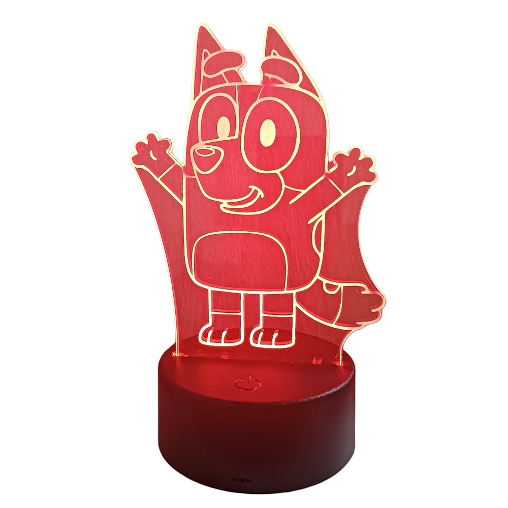 Lampara 3D Bluey 7 colores