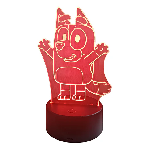 Lampara 3D Bluey 7 colores