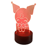 Lampara 3D Kuromi 7 colores