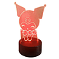 Lampara 3D Kuromi 7 colores - Miniatura 1