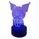Lampara 3D Kuromi 7 colores