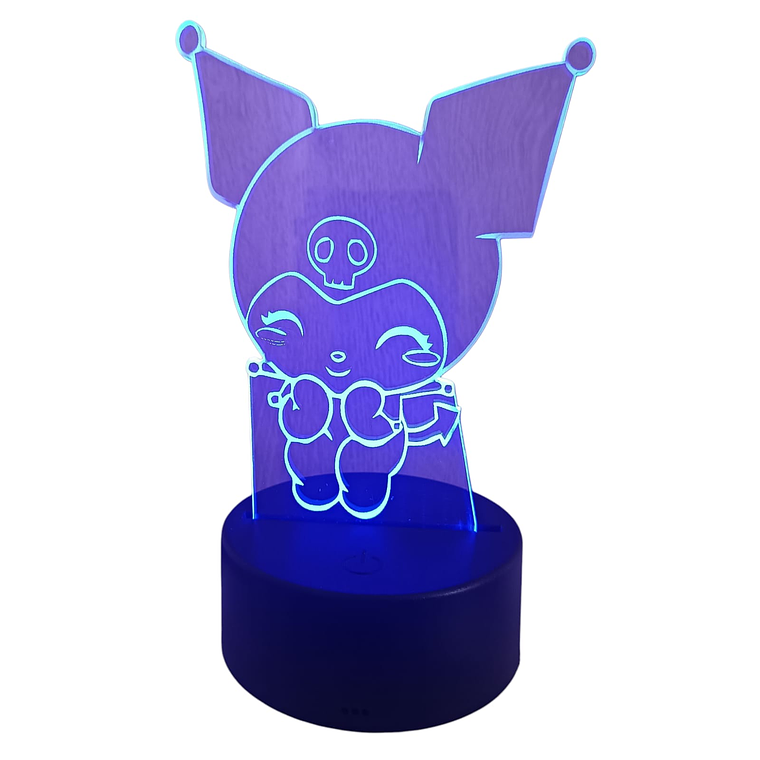 Lampara 3D Kuromi 7 colores 3