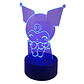Lampara 3D Kuromi 7 colores - Miniatura 3