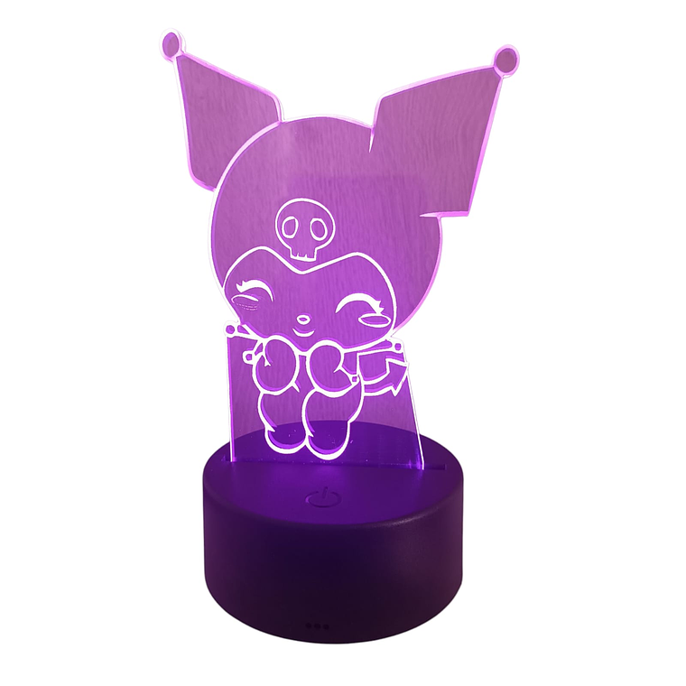 Lampara 3D Kuromi 7 colores 2