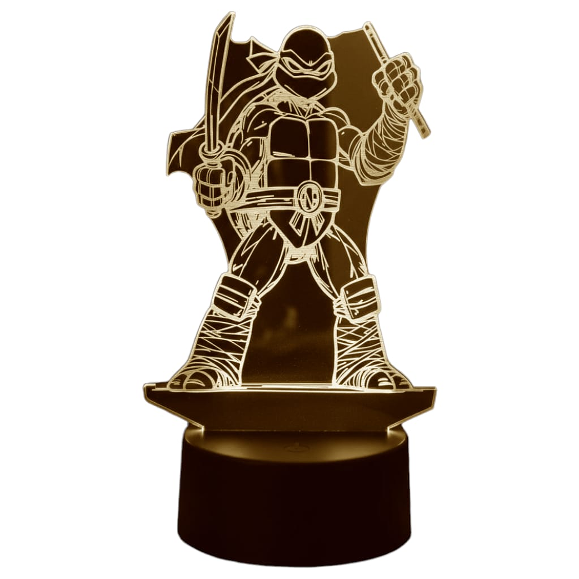 Lampara 3D Tortuga Ninja 7 colores 3