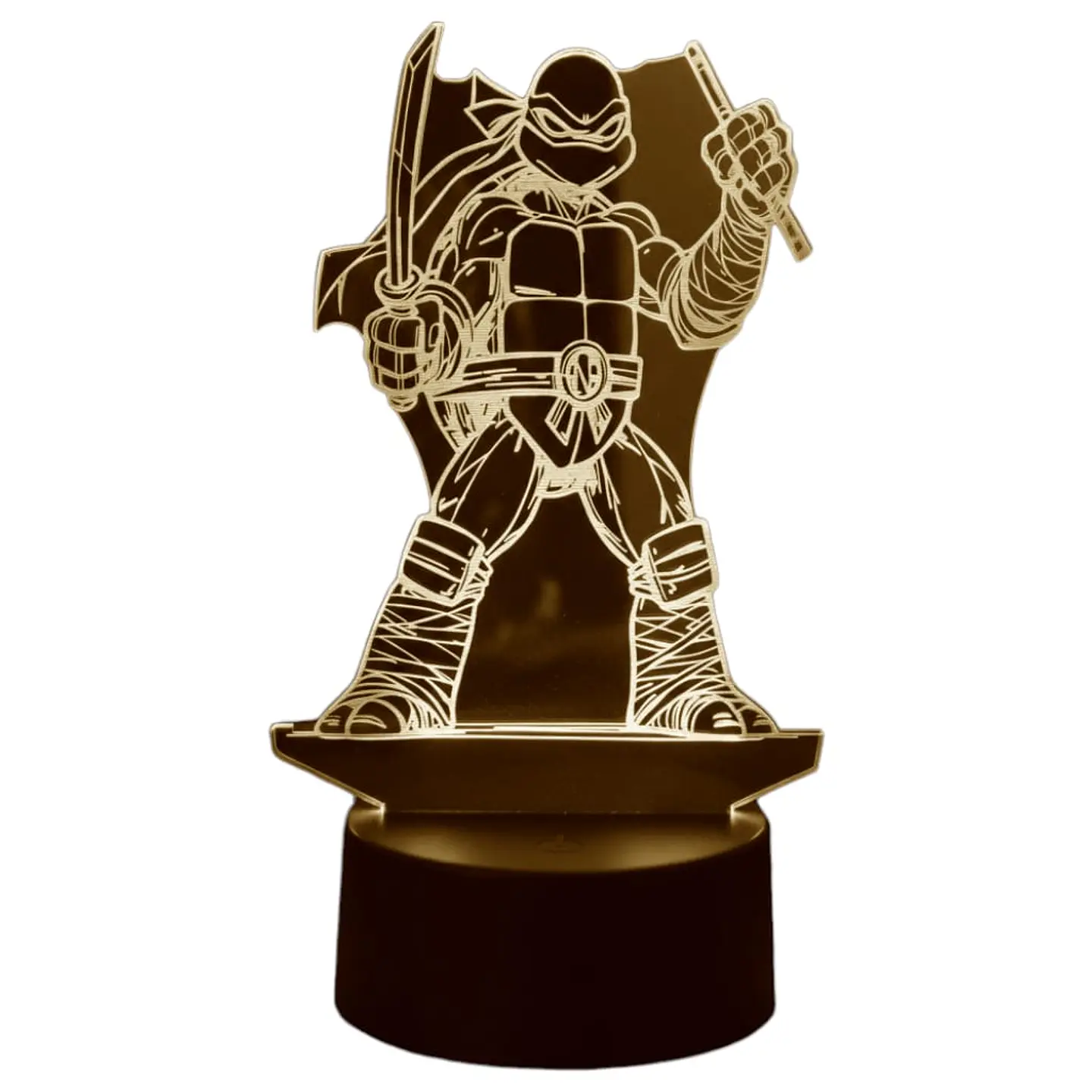 Lampara 3D Tortuga Ninja 7 colores 3