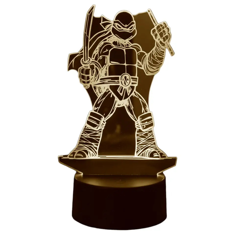 Lampara 3D Tortuga Ninja 7 colores 3