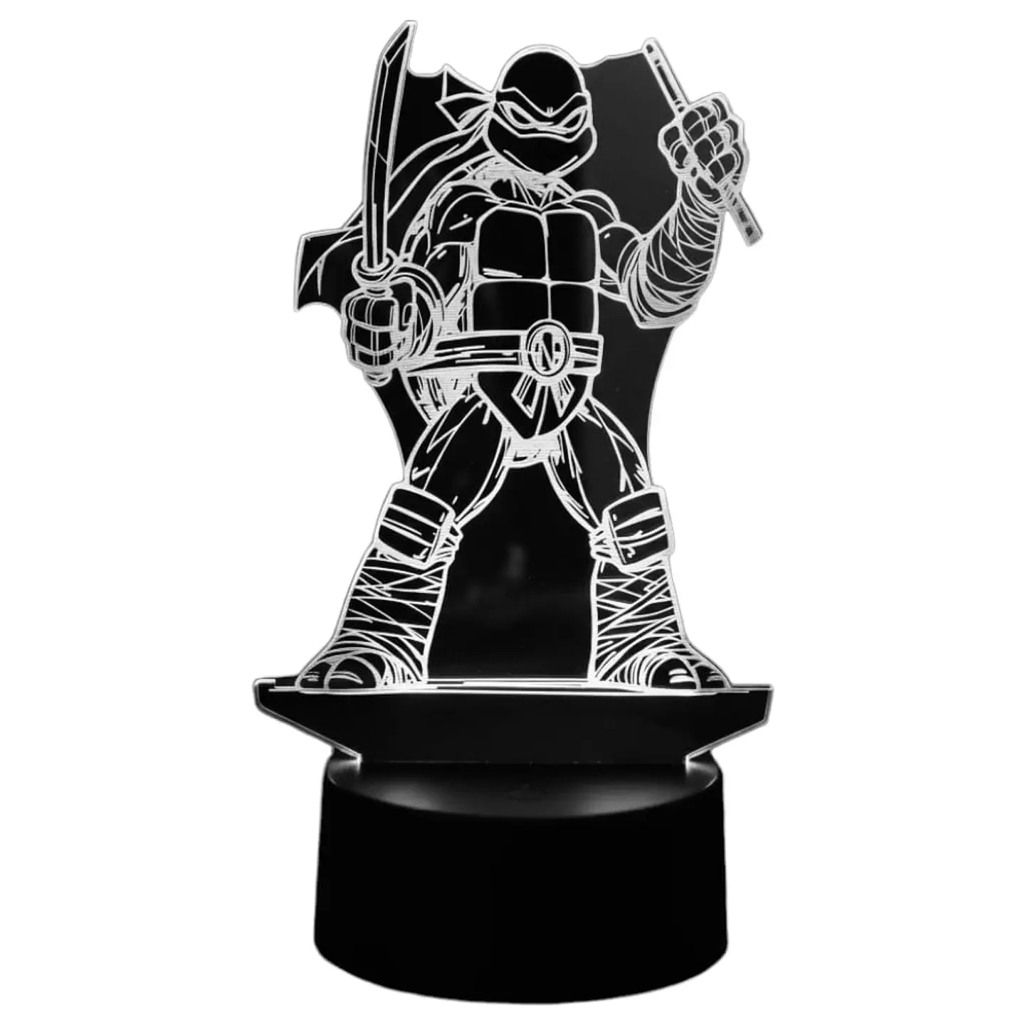 Lampara 3D Tortuga Ninja 7 colores 2